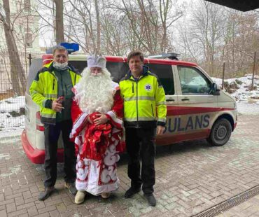 Mikołaj w hospicjum w Wilnie - nasi mobilni przyjaciele też zdążyli