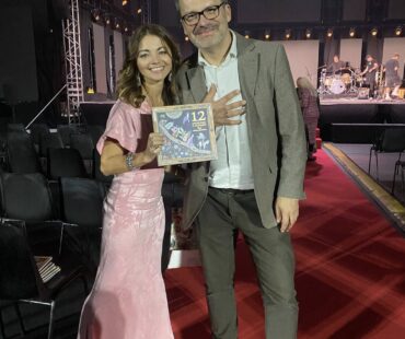 Ewelina Chełstowska z Urzekająca i Grzegorz Kiciński - Gala Człowiek Nowej Kultury (1)